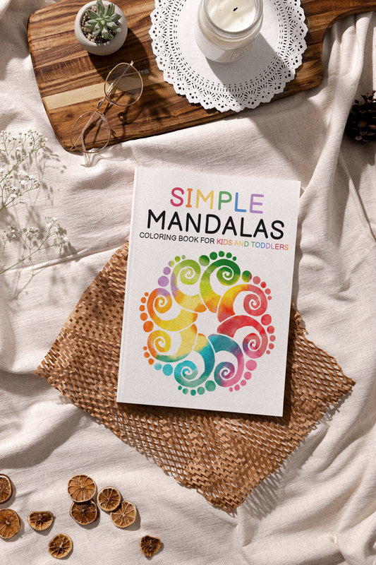 Simple Mandalas Coloring Book for Kids and Toddlers