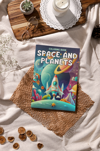 Space and Planets Coloring Book