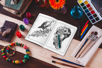 Tattoo Coloring Book for Adults