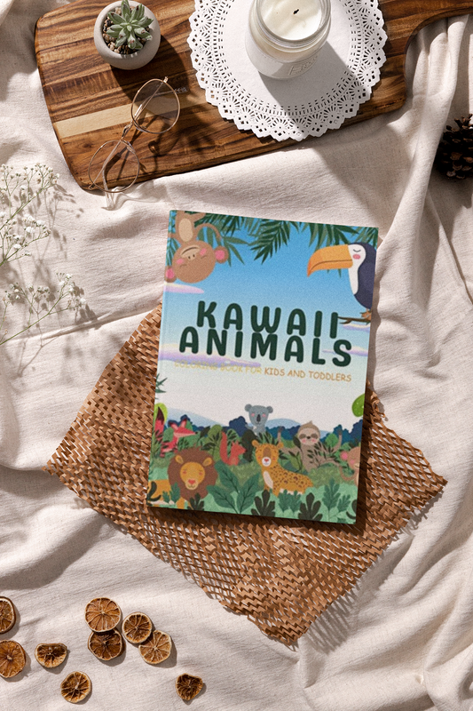 Kawaii Animals Coloring Book for Kids and Toddlers