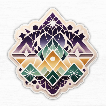 Mystic Festival Picnic Geometric Vinyl Sticker