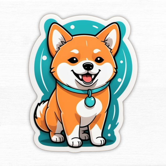 Happy Suzuki the Shiba – Dog Life Vinyl Sticker