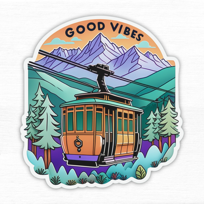 Good Vibes Gondola – Adventure Mountain Decal