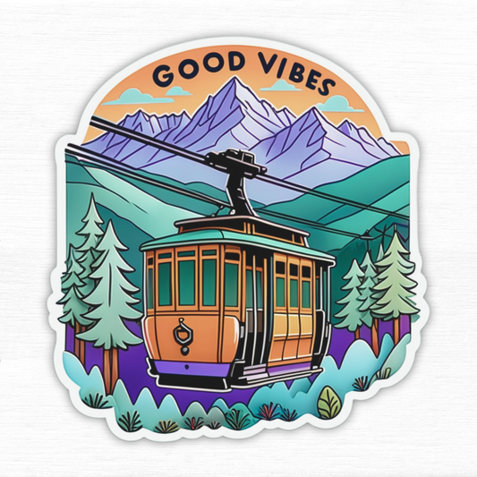 Good Vibes Gondola – Adventure Mountain Decal