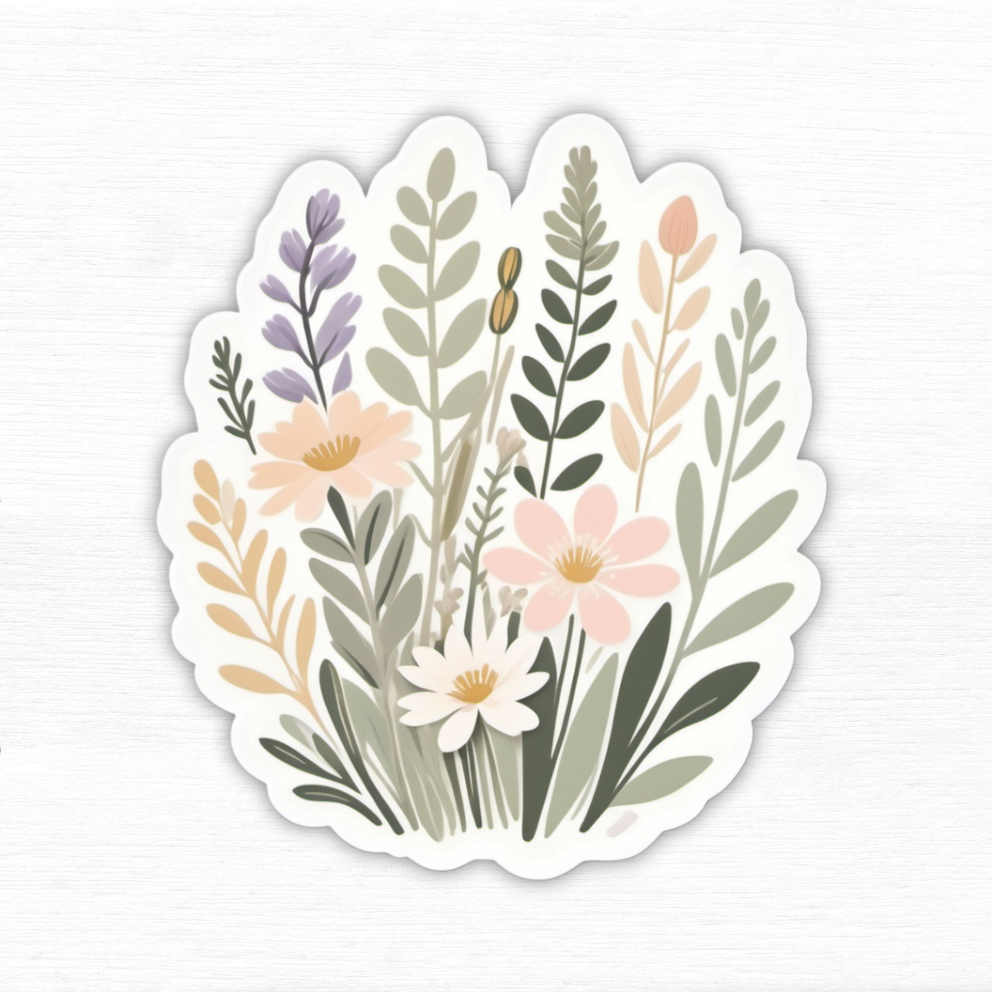 Botanical Meadow Bloom Vinyl Sticker