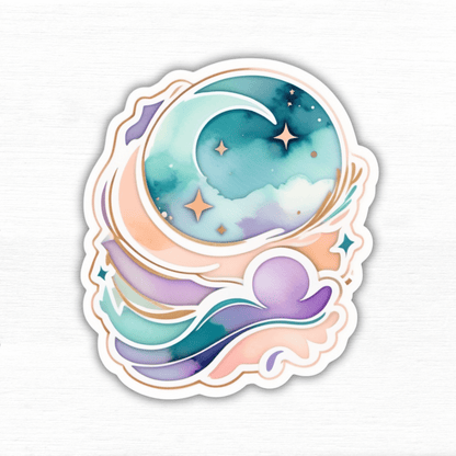 Mystic Watercolor Aura Abstract Sticker