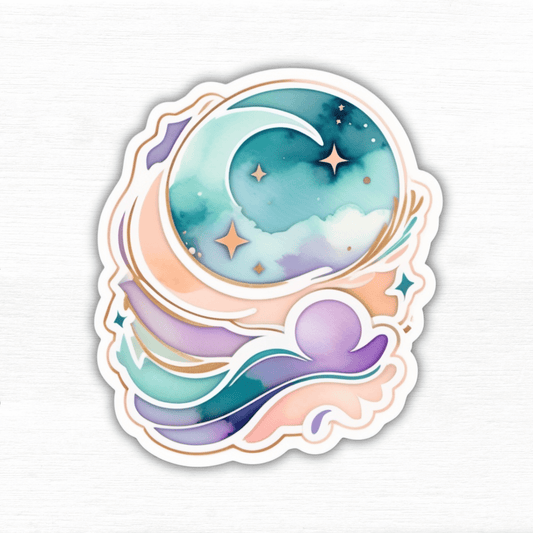 Mystic Watercolor Aura Abstract Sticker