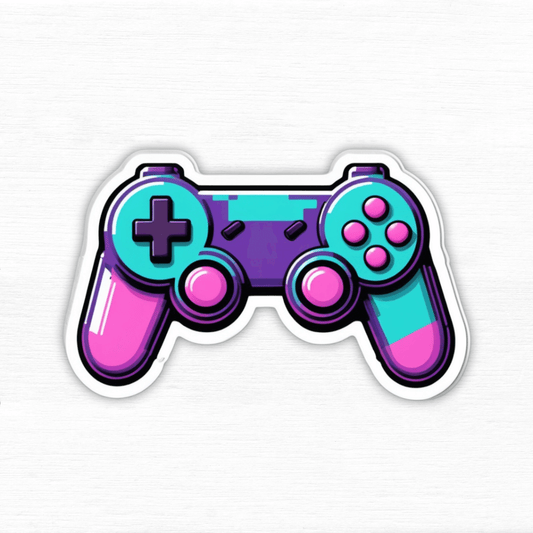 8-Bit Vibes – Retro Pixel Gaming Controller Vinyl Sticker