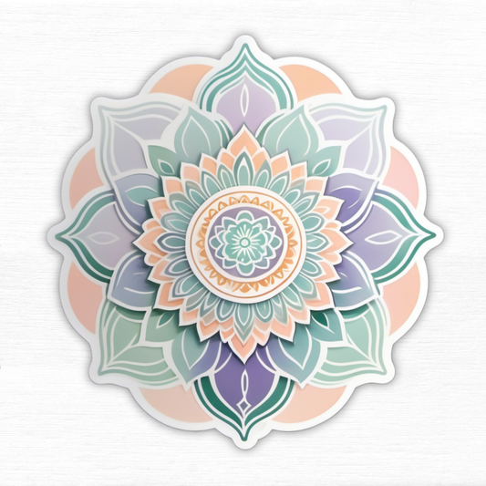 Slow Down Spiral: Mindfulness Mandala Vinyl Sticker