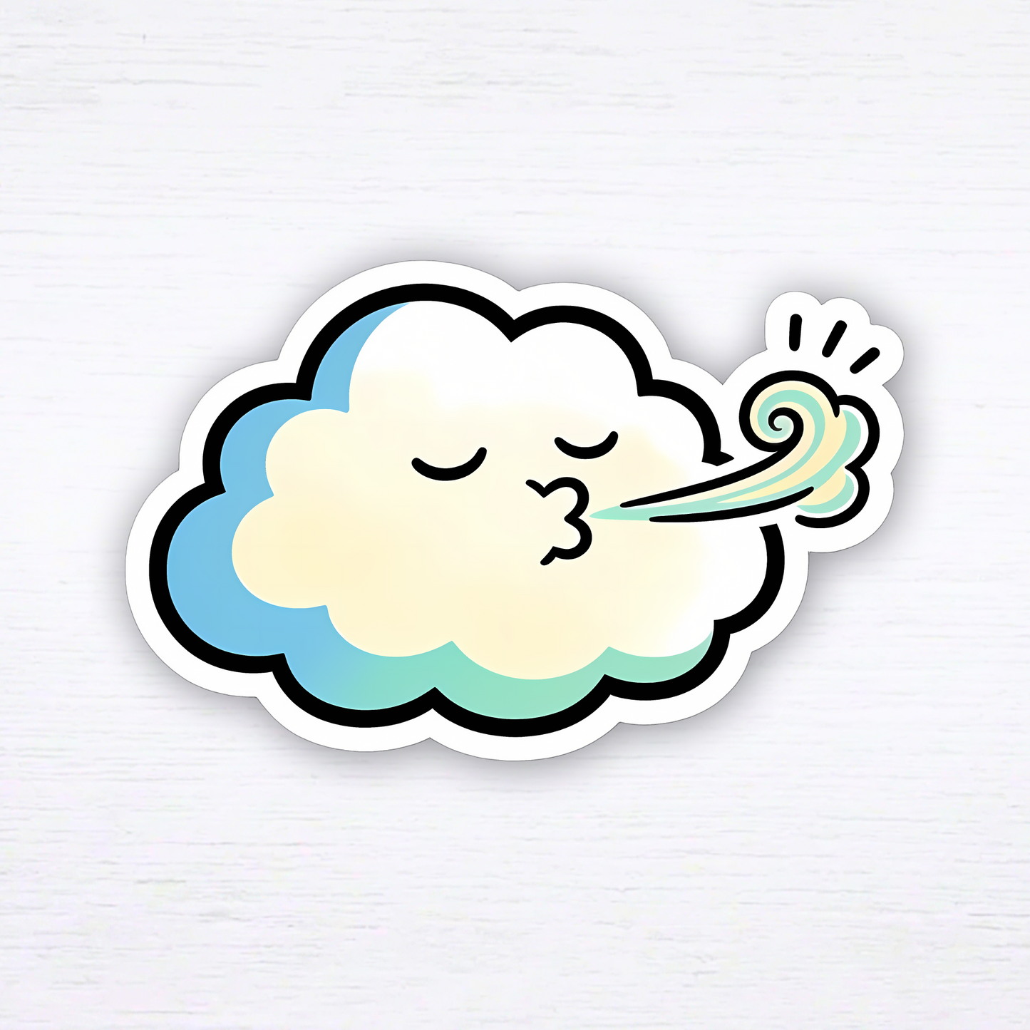 Breathe In Breathe Out – Kawaii Wellness Vinyl Sticker