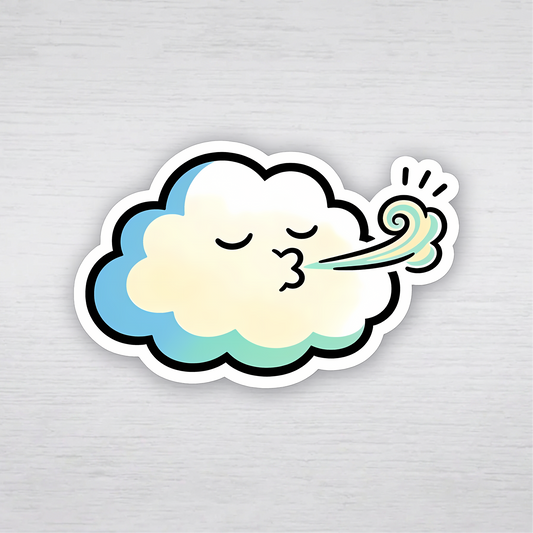 Breathe In Breathe Out – Kawaii Wellness Vinyl Sticker