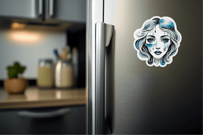 Liquid Dreams Abstract Face Vinyl Sticker