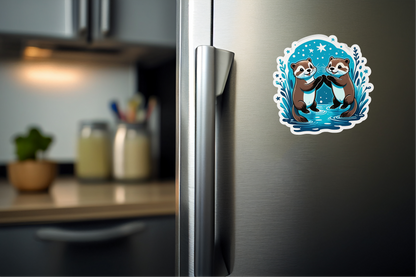 Smiling Otters Vinyl Sticker – Cuteness Overload