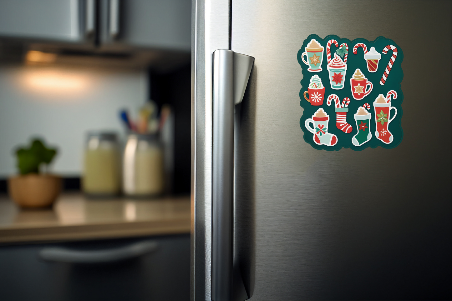 Merry Delights: Festive Holiday Motif Sticker