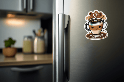 Powered by Coffee Sitcom Style Sticker