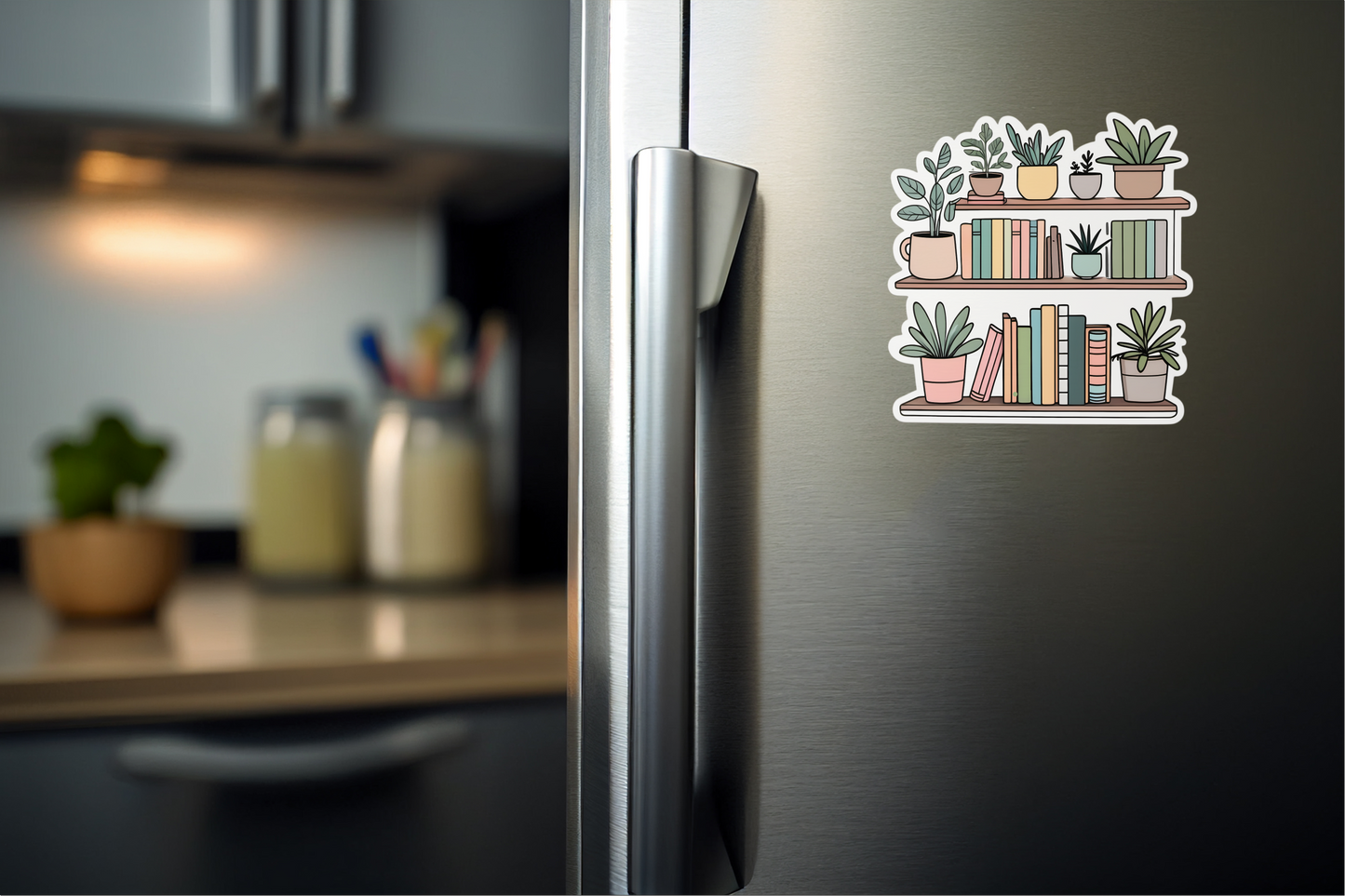 Cool Bookshelf Vinyl Sticker