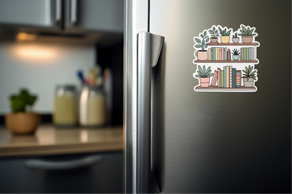 Cool Bookshelf Vinyl Sticker