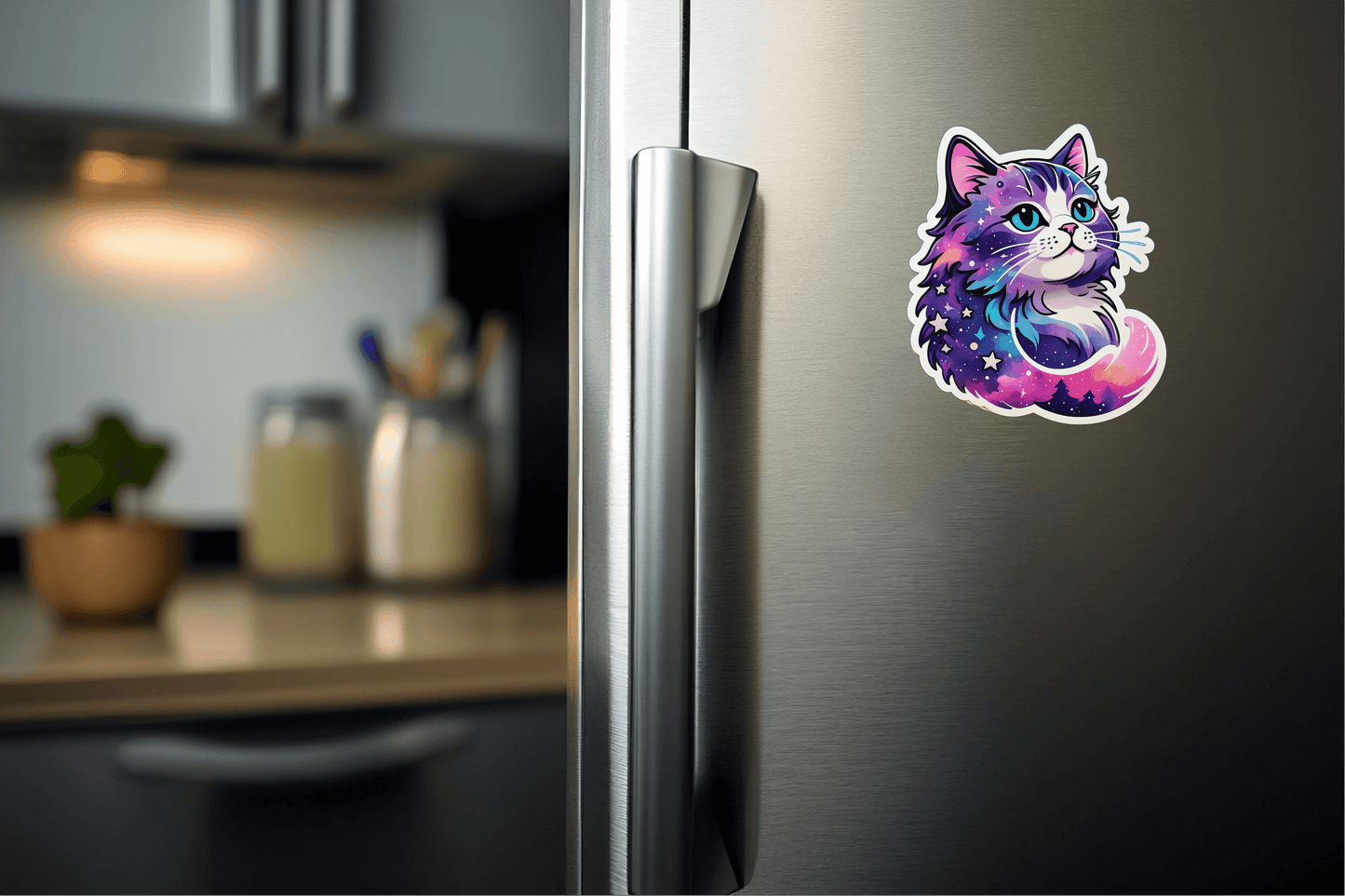 Celestial Dreams Galaxy Cat Vinyl Sticker