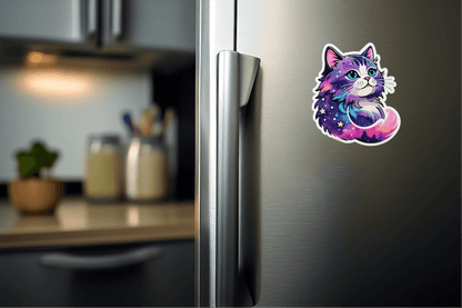Celestial Dreams Galaxy Cat Vinyl Sticker
