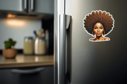 Melanin Magic Afro Queen Sticker