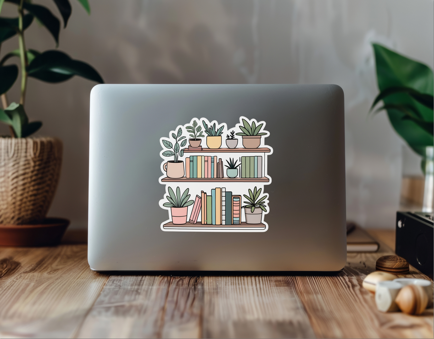 Cool Bookshelf Vinyl Sticker