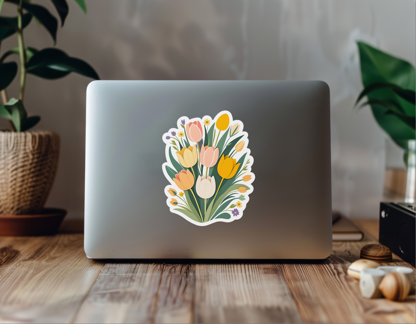 Cheerful Garden Bouquet Vinyl Sticker