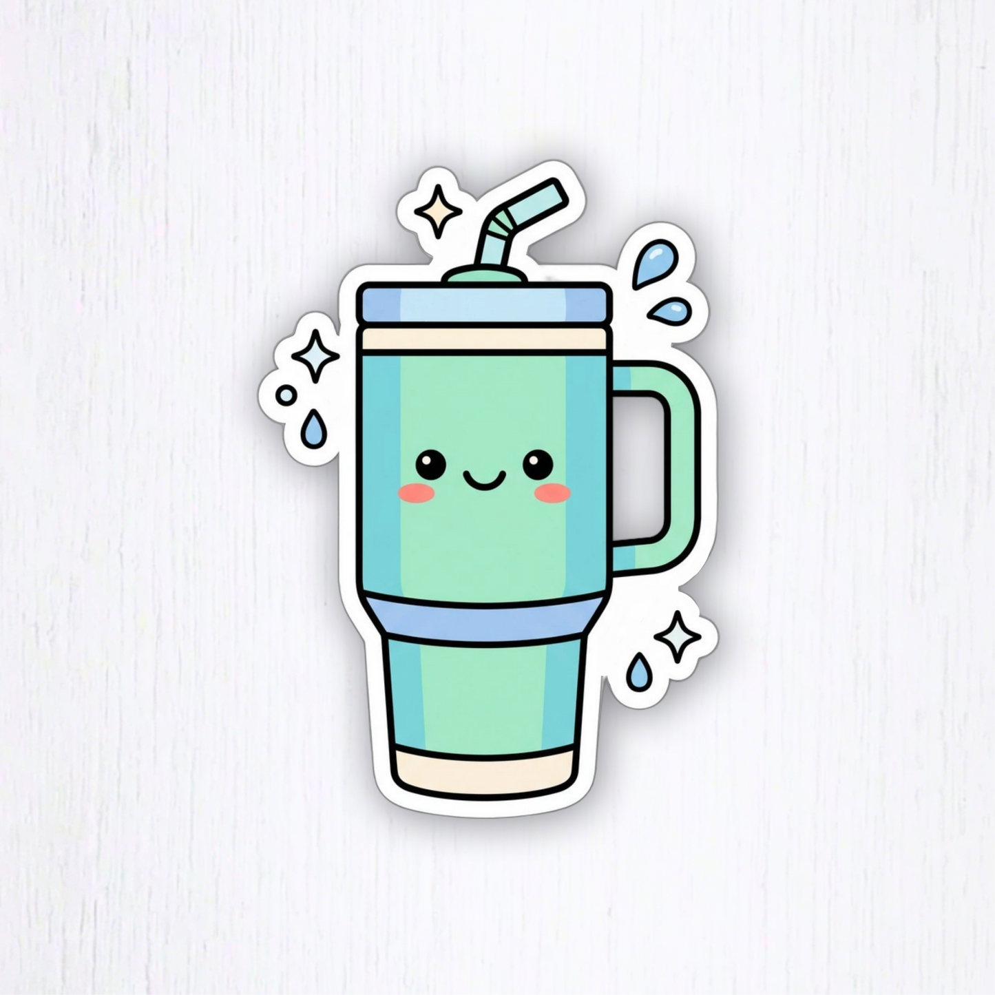 Drink Your Water – Kawaii Wellness Vinyl Sticker