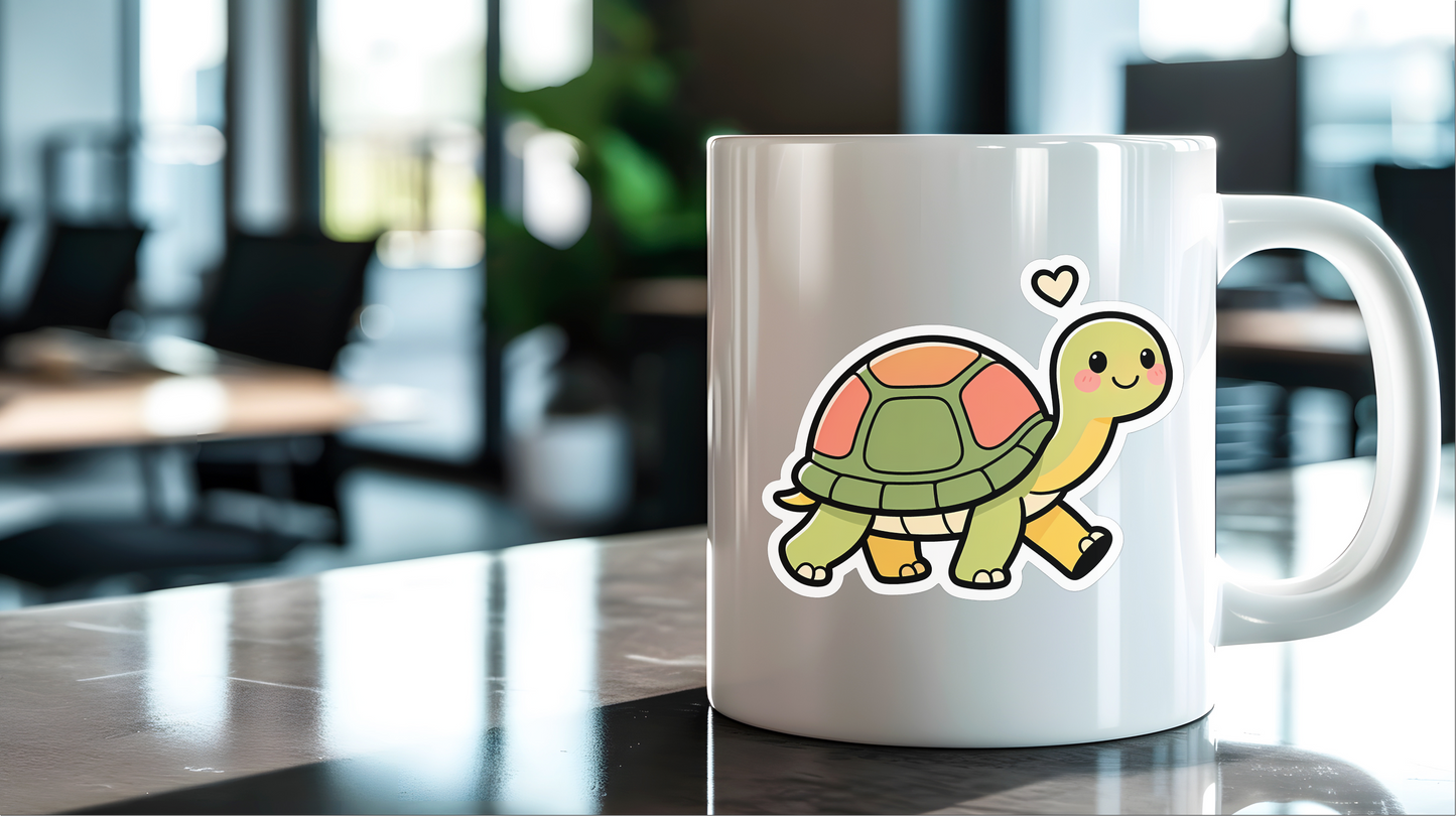 One Step at a Time – Kawaii Wellness Vinyl Sticker