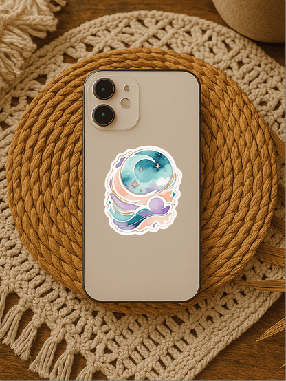 Mystic Watercolor Aura Abstract Sticker