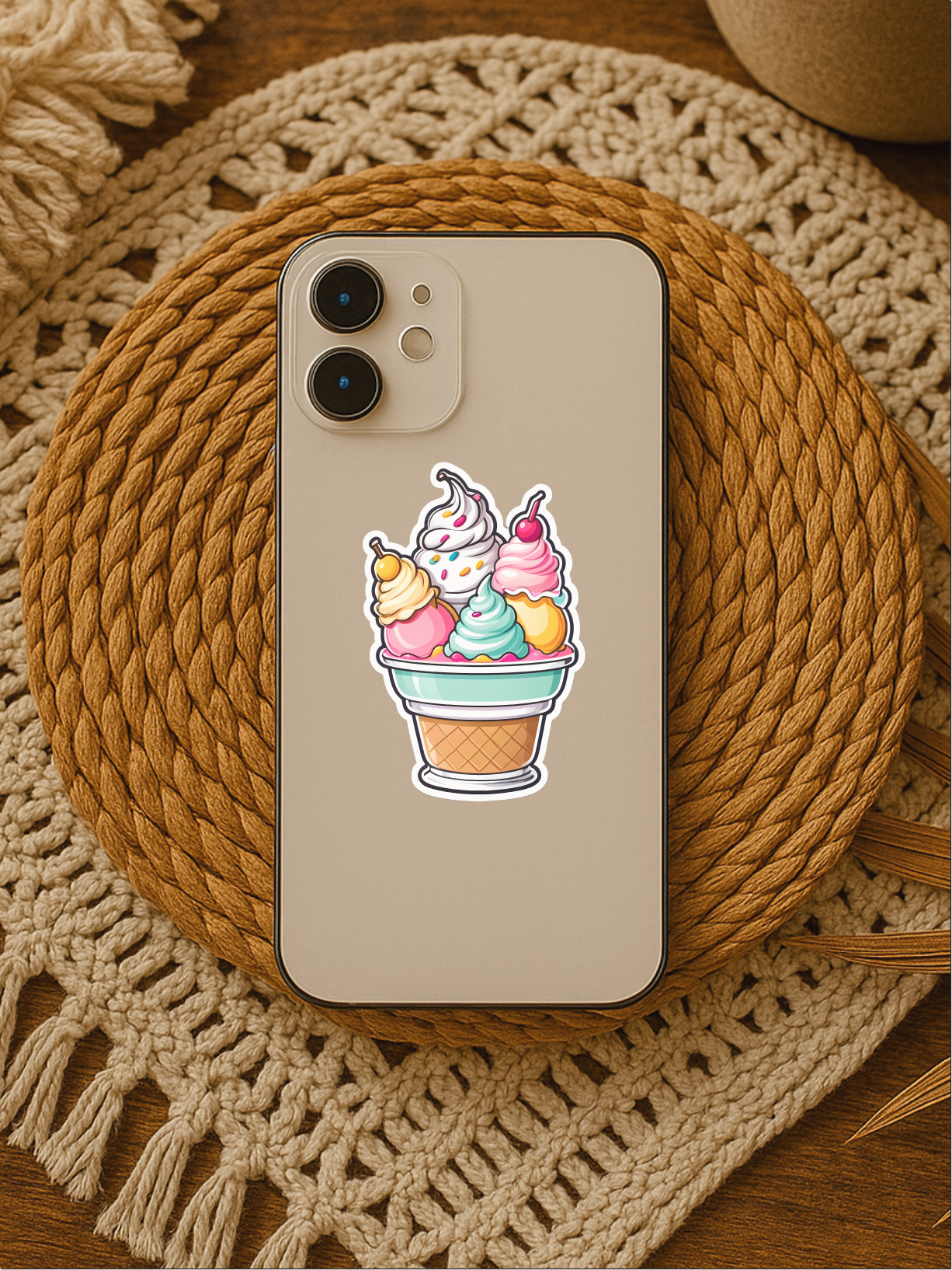 Pastel Ice Cream Suandae Vinyl Sticker