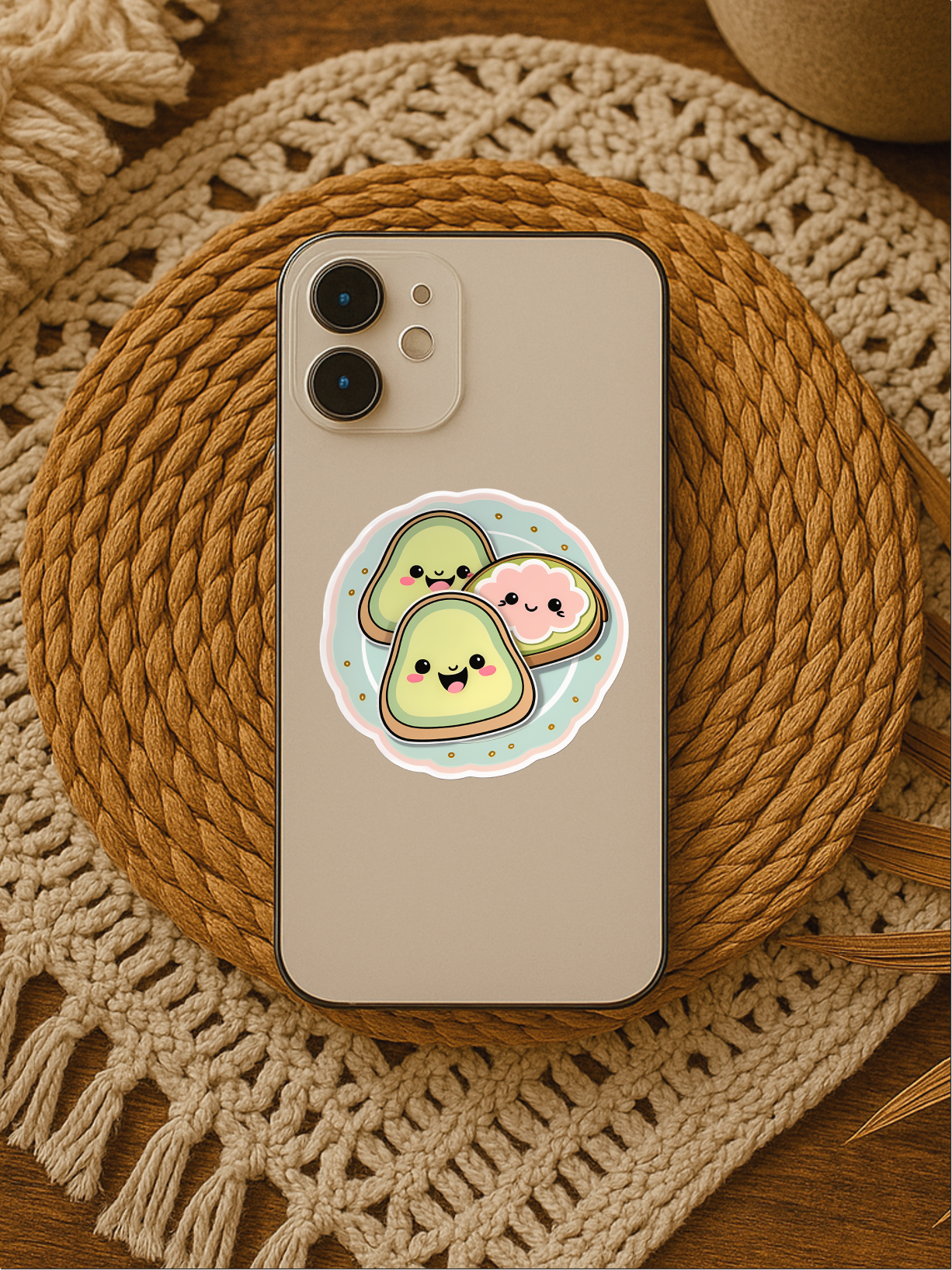 Pastel Avocado Toast Vibes Sticker