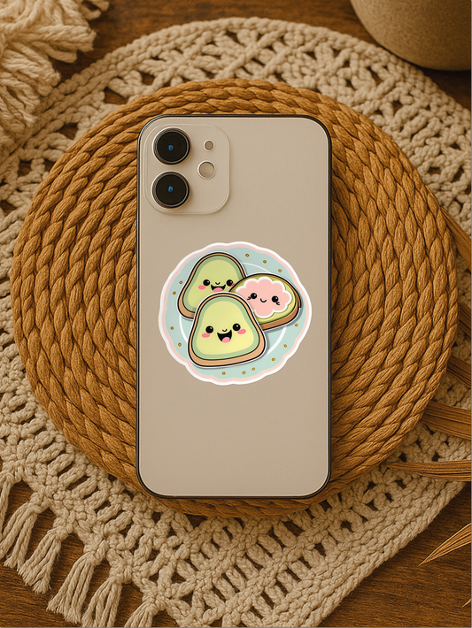 Pastel Avocado Toast Vibes Sticker