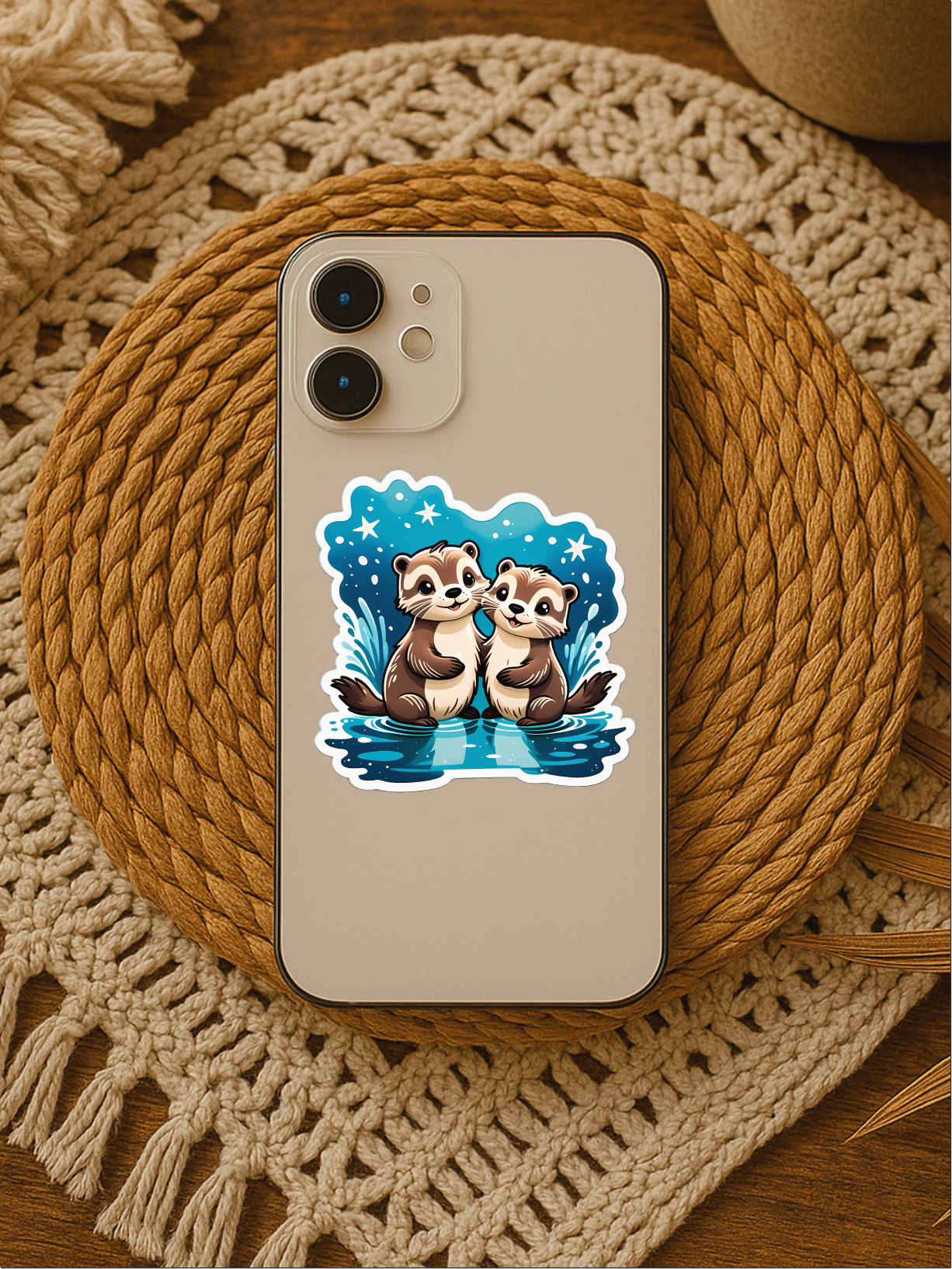 Smiling Otters Vinyl Sticker – Cuteness Overload 2