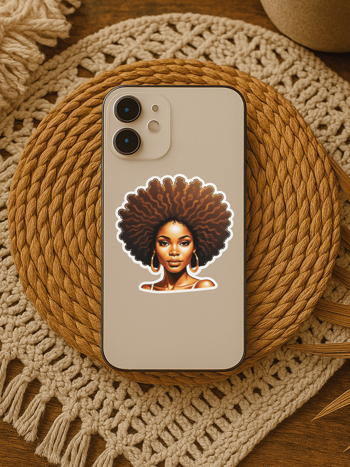 Melanin Magic Afro Queen Sticker