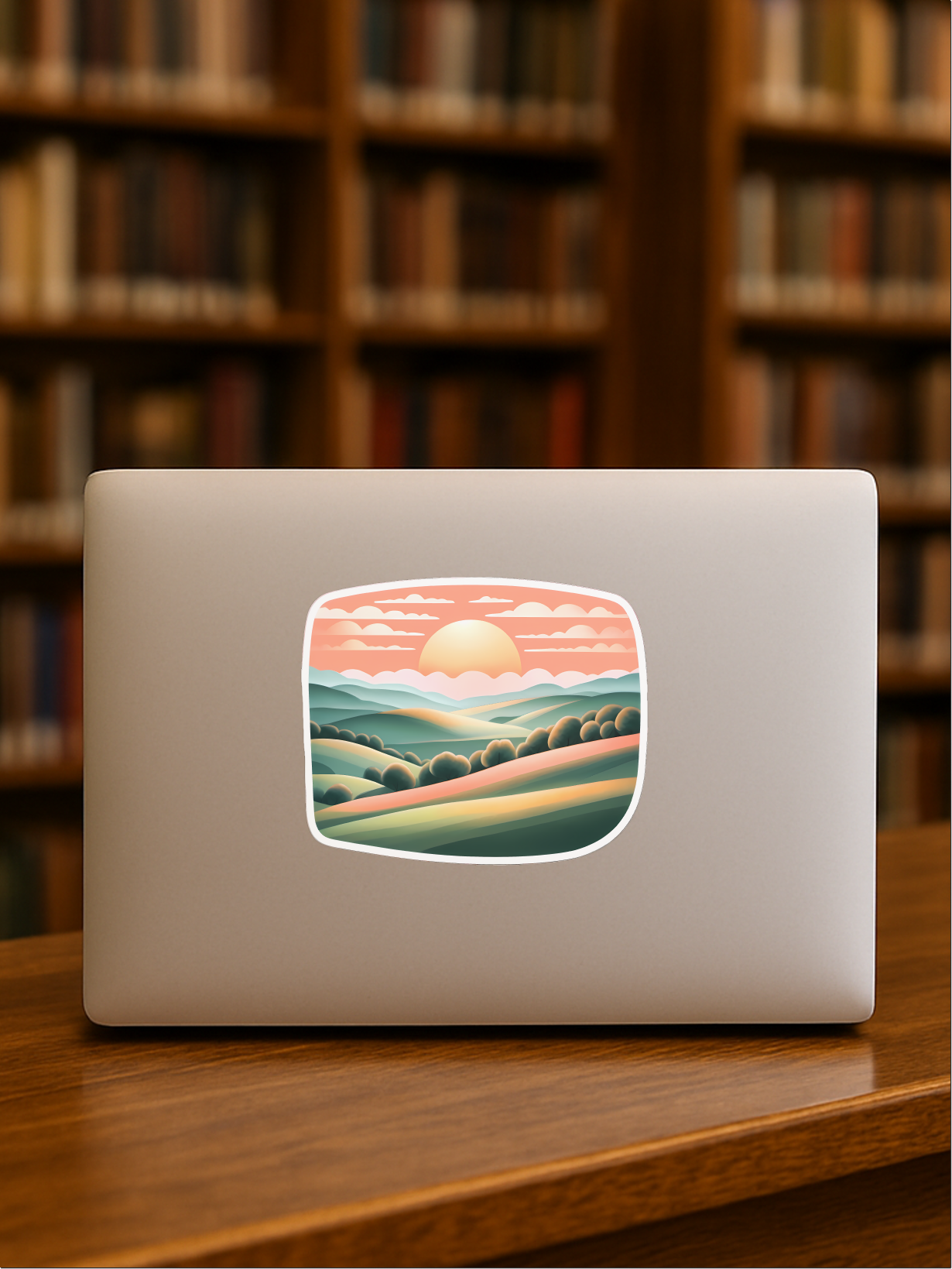Peaceful Morning - Sunrise Landscape Vinyl Sticker