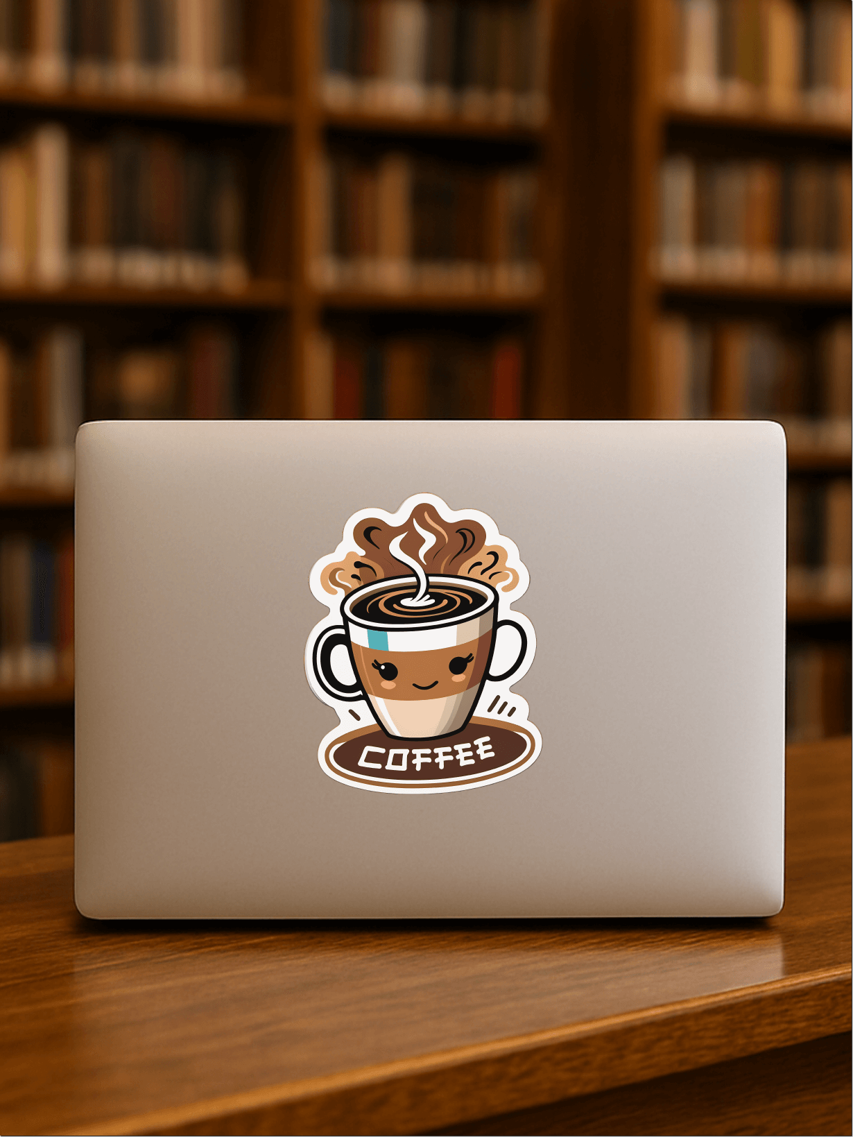 Powered by Coffee Sitcom Style Sticker