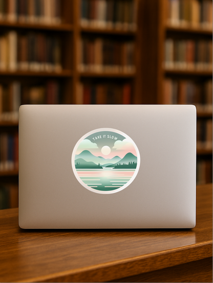 Serenity: Calming Flow Affirmation Vinyl Sticker