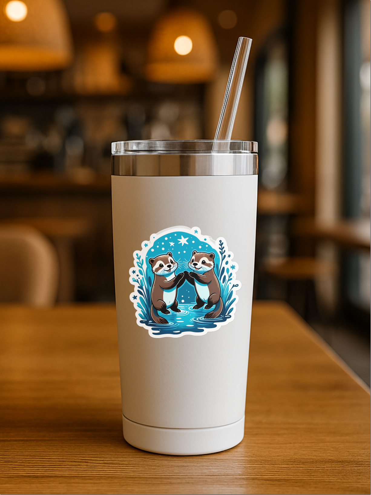 Smiling Otters Vinyl Sticker – Cuteness Overload