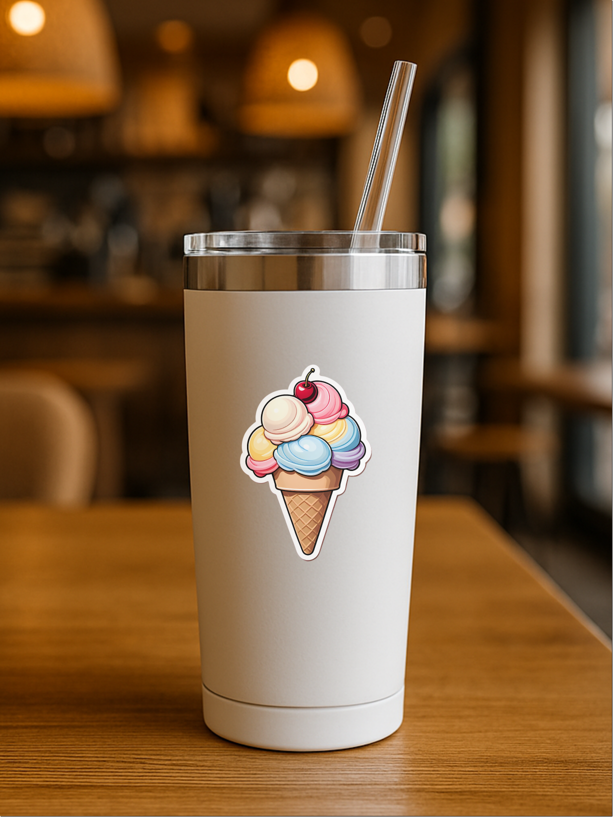 Cherry Scoop's Ice Cream Sticker