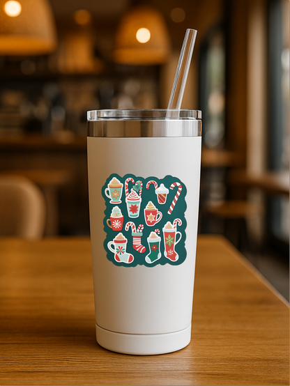 Merry Delights: Festive Holiday Motif Sticker