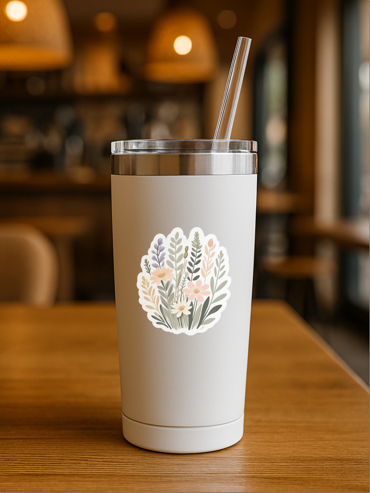 Botanical Meadow Bloom Vinyl Sticker