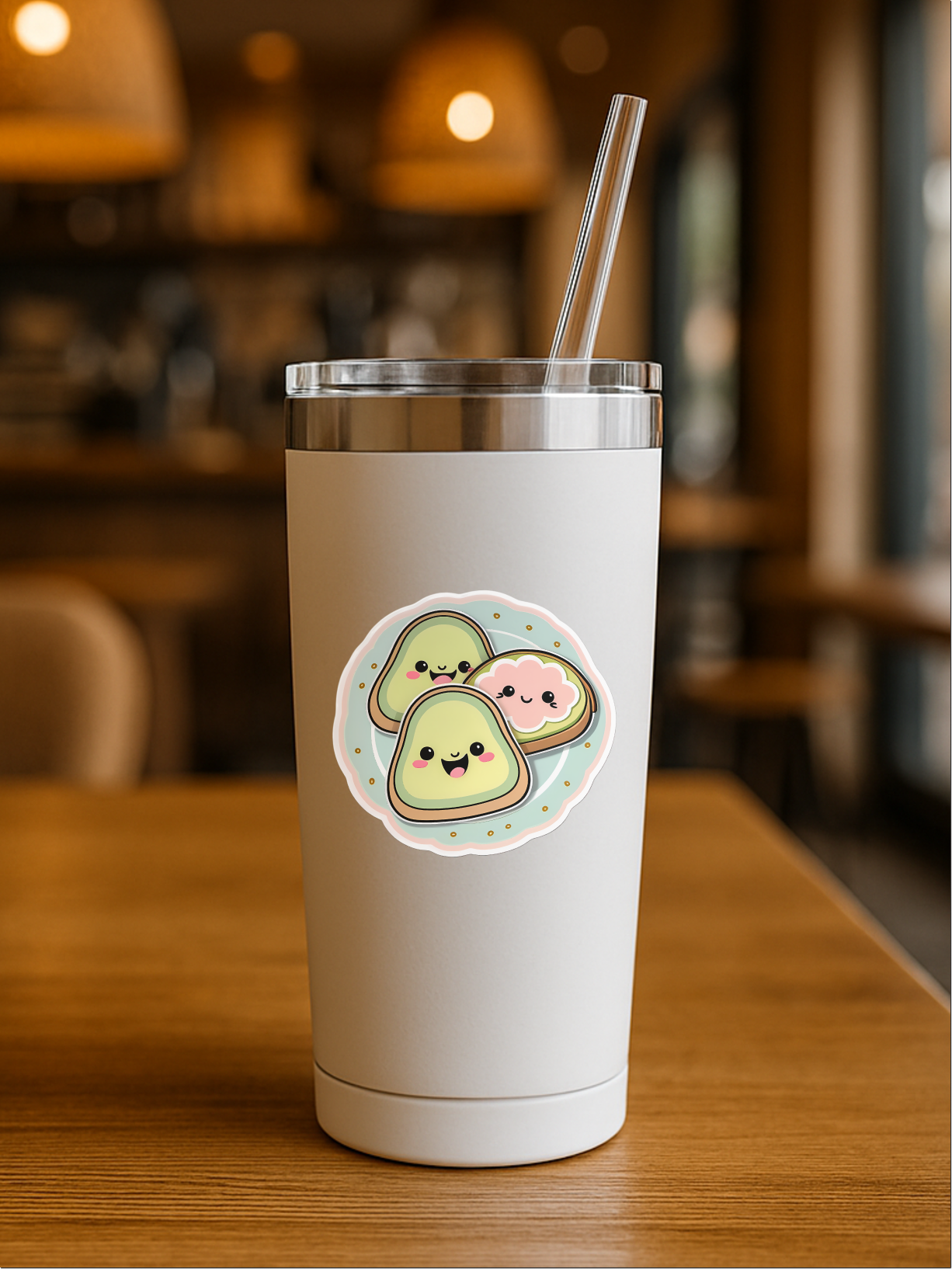 Pastel Avocado Toast Vibes Sticker