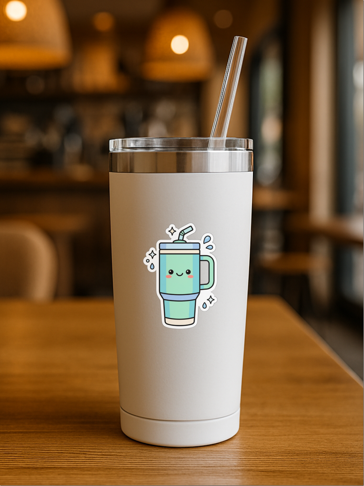 Drink Your Water – Kawaii Wellness Vinyl Sticker