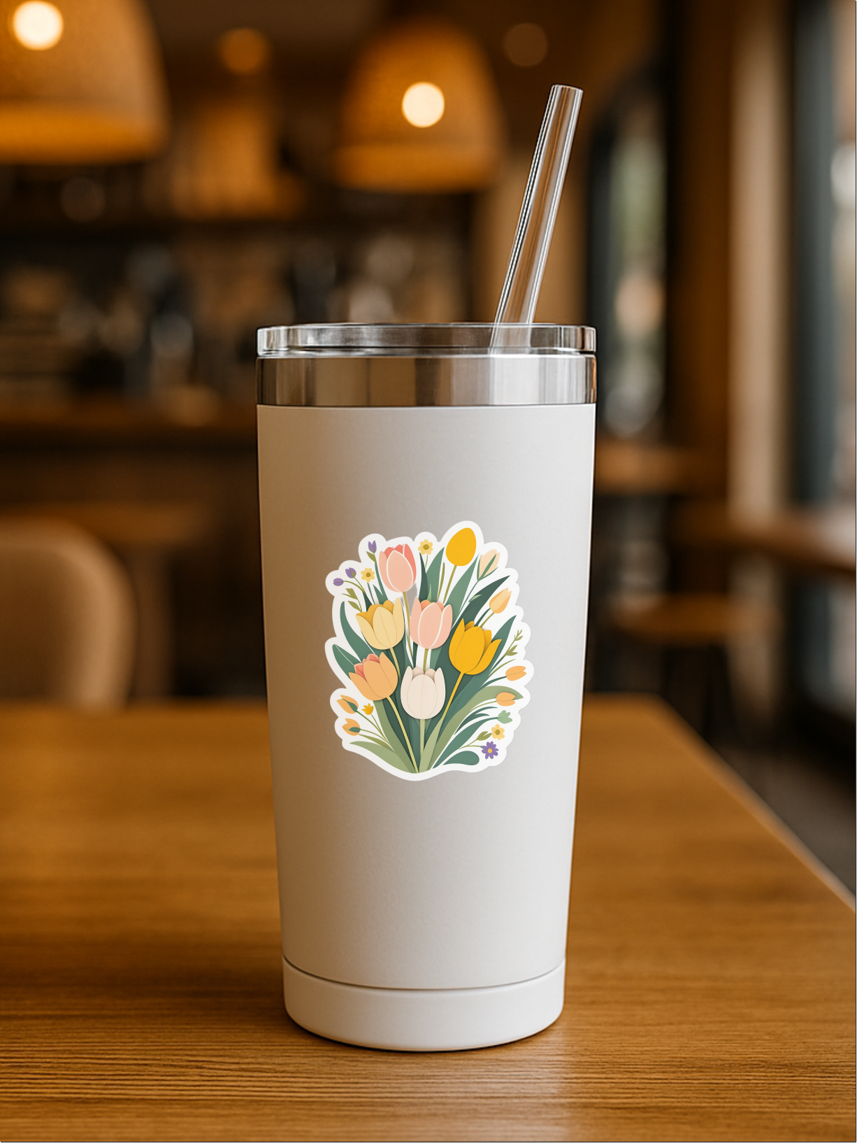 Cheerful Garden Bouquet Vinyl Sticker