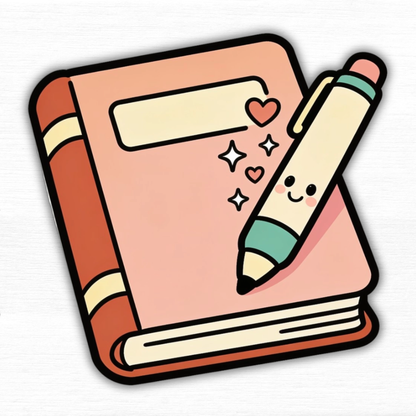 Journal It Out – Kawaii Wellness Vinyl Sticker