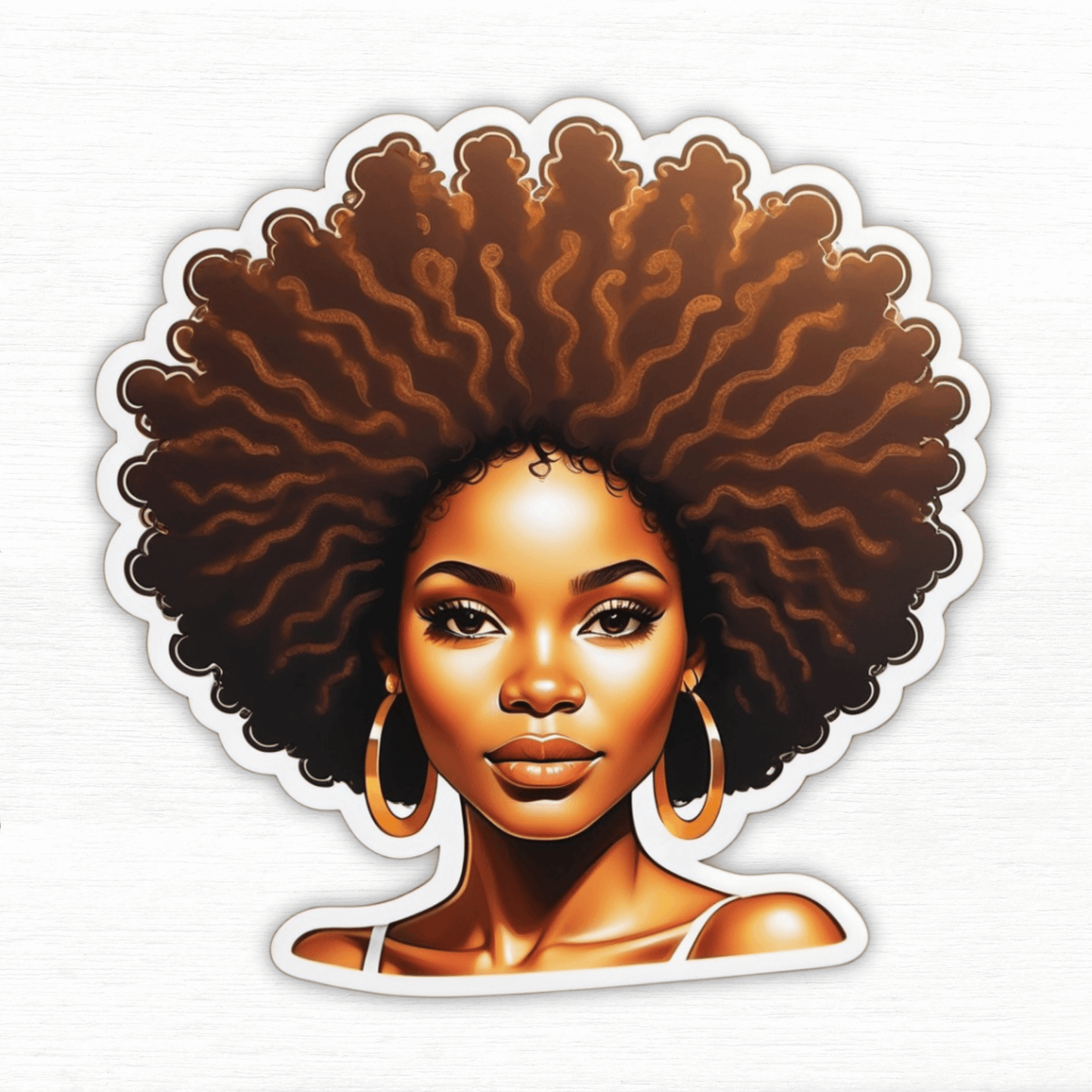 Melanin Magic Afro Queen Sticker