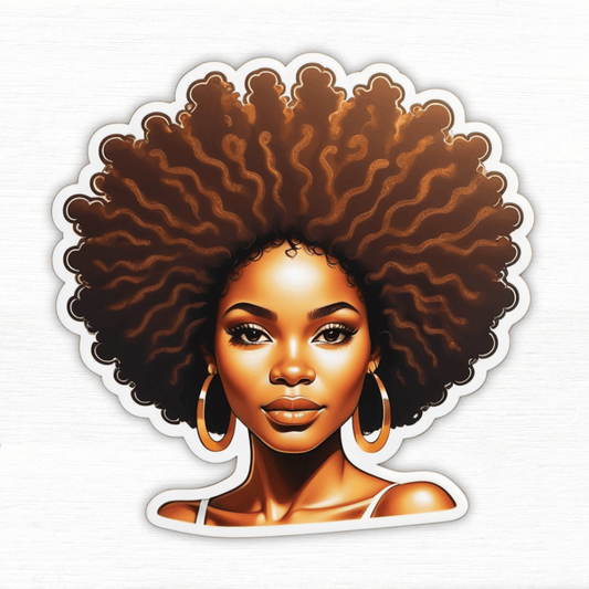 Melanin Magic Afro Queen Sticker