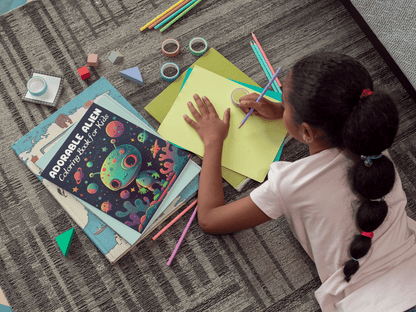 Adorable Alien Coloring Book for Kids - Harris Creative Designs