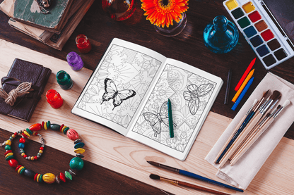 Butterfly Coloring Book - Harris Creative Designs