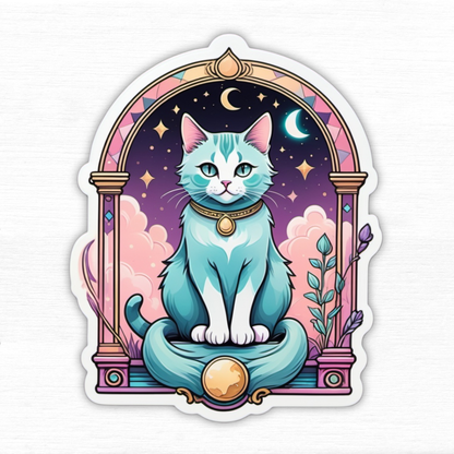 Nova Dreams Tarot Cat - Artistique Vinyl Sticker #2